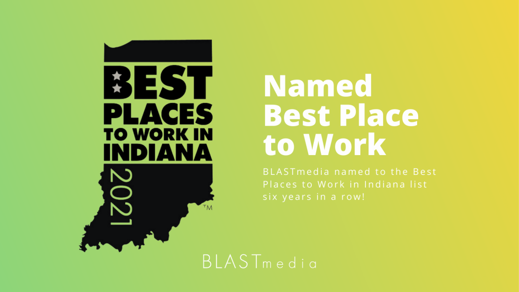 PANBlast Named Best place to work in Indiana six years in a row graphic