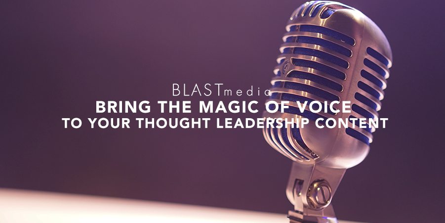 bring the magic of voice to your thought leadership content graphic