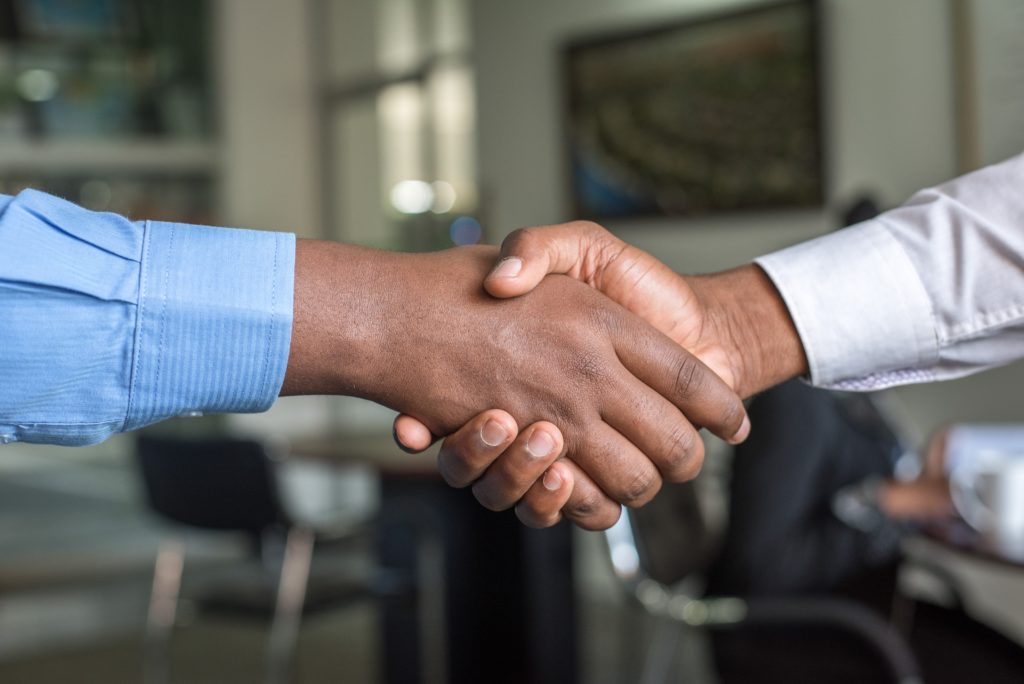 Investor handshake
