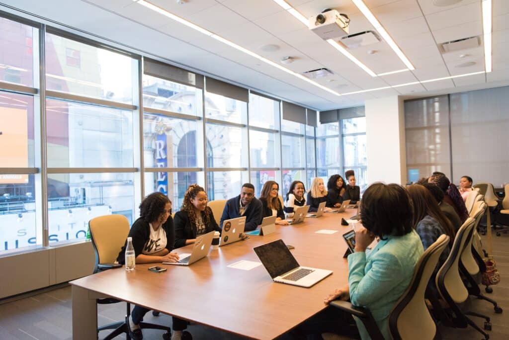 People in a board meeting