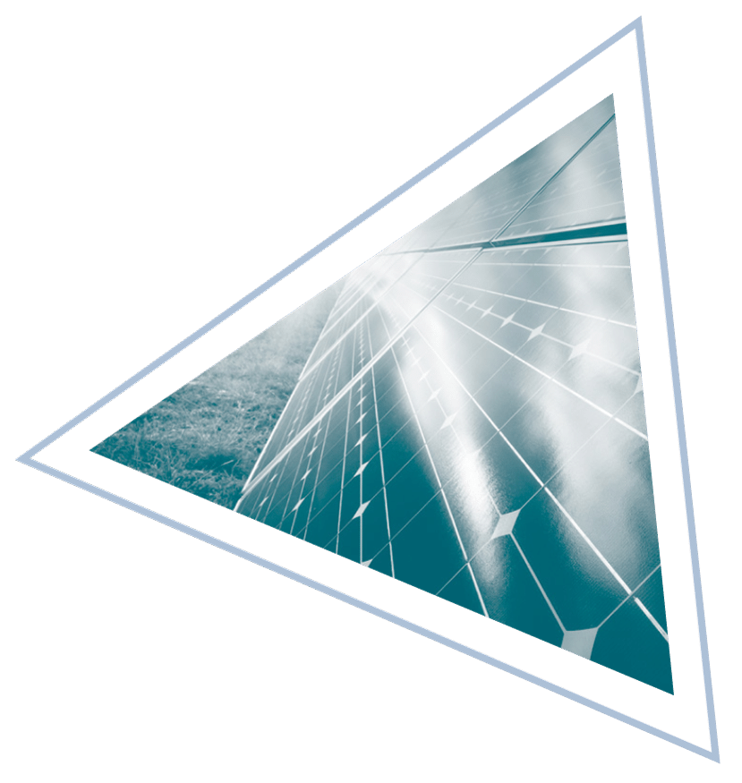 Triangle blue solar panels